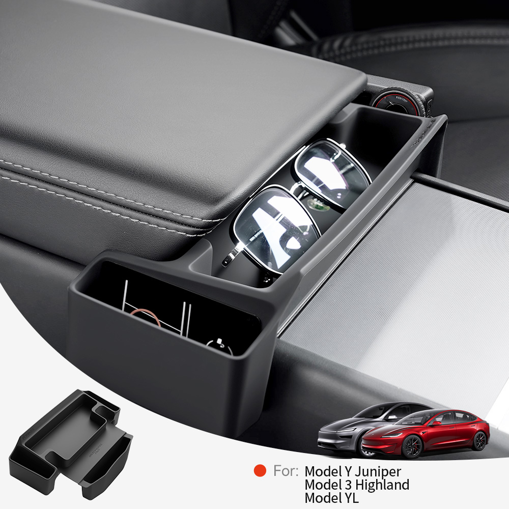Tech Car Accessories - YZ Mittelkonsolen-Armlehnen-Aufbewahrungsbox für Tesla Model 3