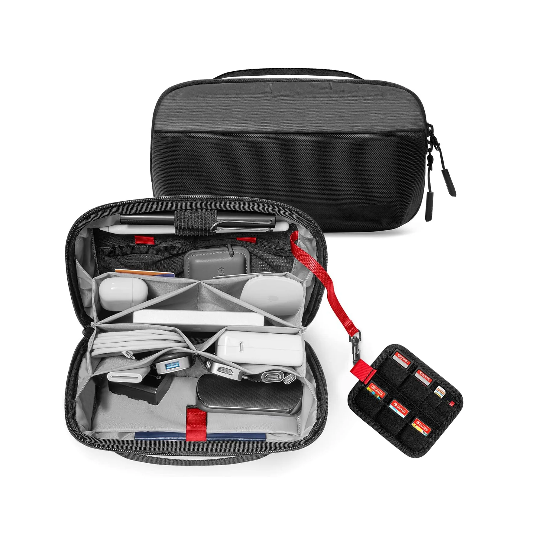 Tech Accessories Box - Reise-Technik-Organizer-Tasche, Wasserabweisende Mehrzweck-Elektronikzubehörtasche für Kabel, Ladegeräte