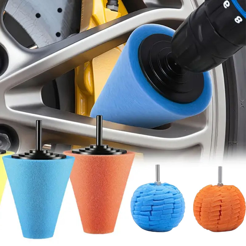 Tech Car Accessories - Auto Bohrer Polieren Schwamm Pad Kit