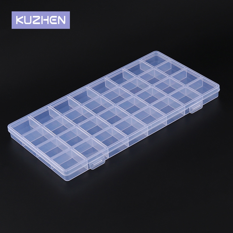 Tech Accessories Box - 32/24/15 Gitter transparent Rechteck Nail Art