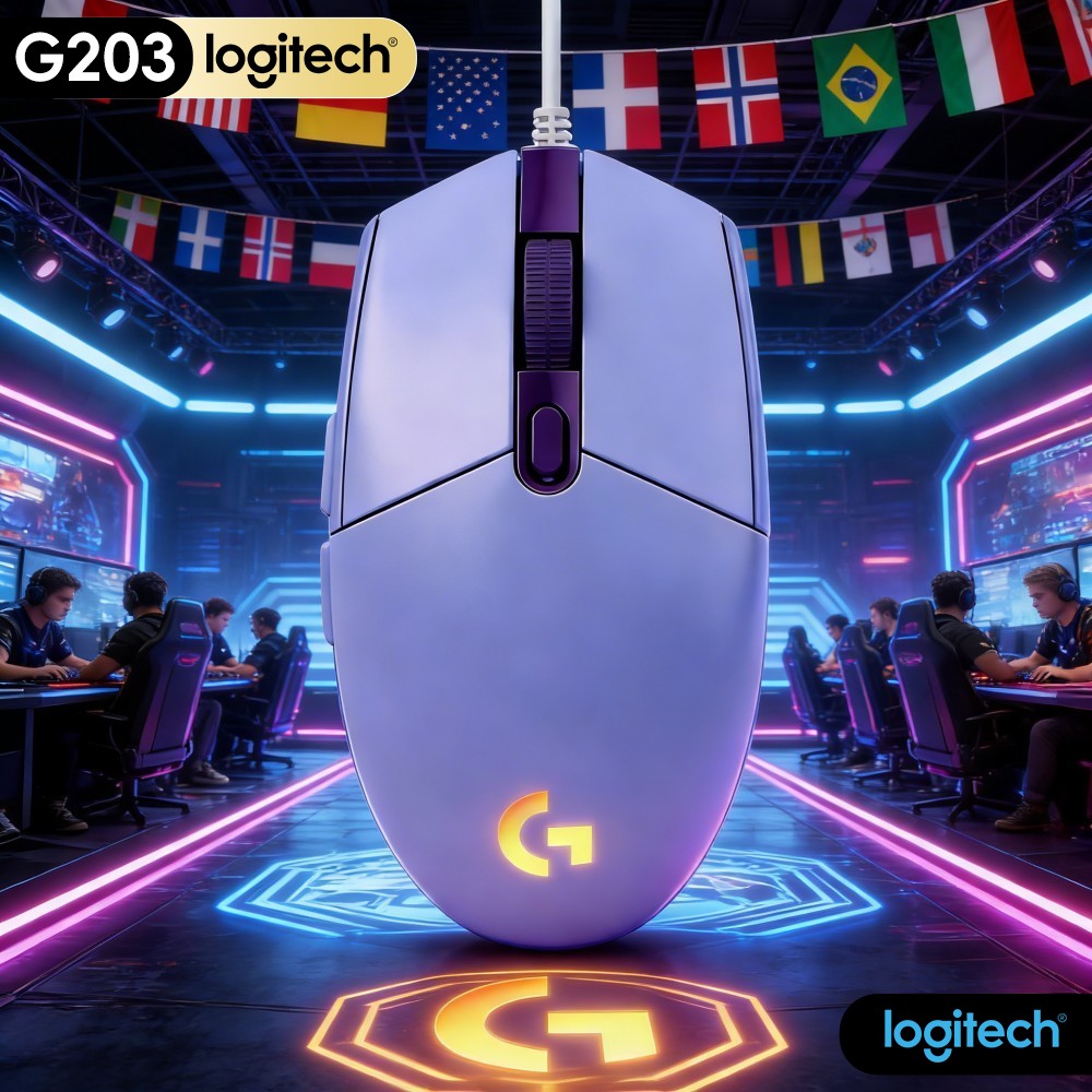 Logitech Mouse G203 - Logitech G203 Kabelgebundene Gaming-Maus Reaktionsschnelle Tasten