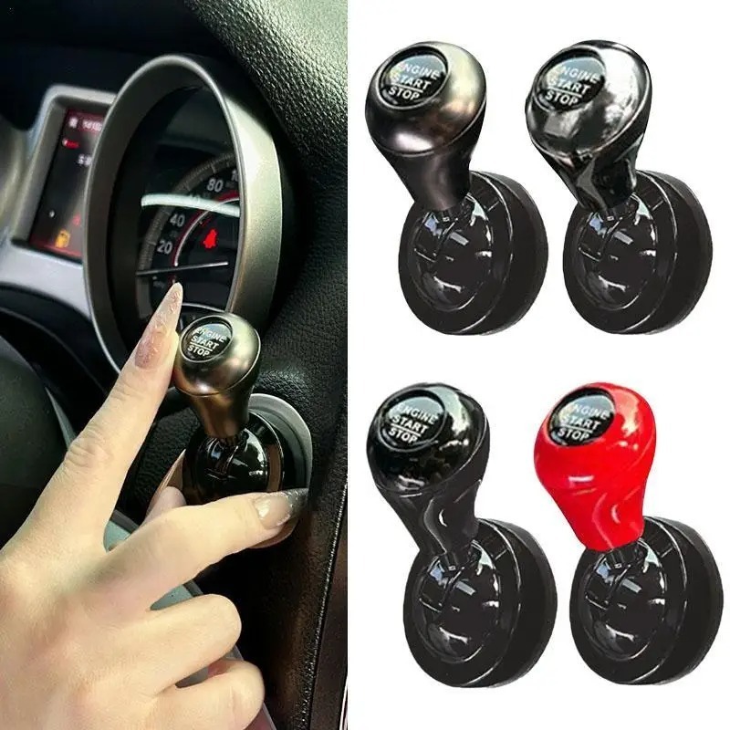 Tech Car Accessories - Auto-Startknopf mit Ein-Knopf-Bedienung und Retro-Joystick-Dekoration, Automobil-Innenausstattung,