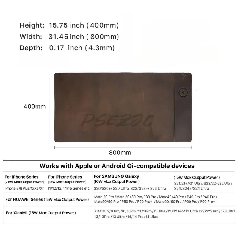 Vintage-Mauspad aus Rindsleder – Mouse Charging Pad Bewertung und Preis