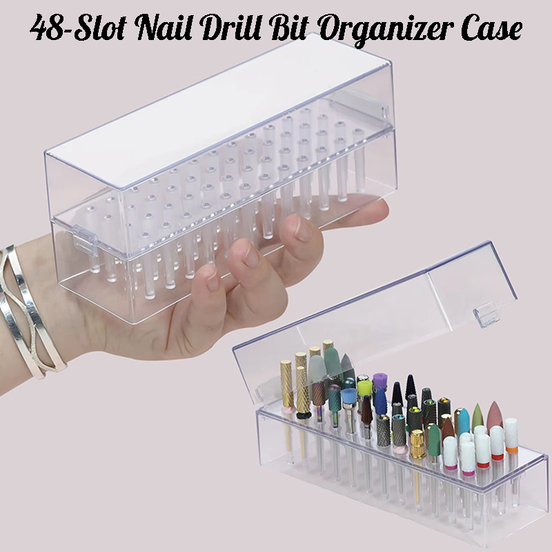 48 löcher Klar Nagel Bohrer Bi – Tech Accessories Box Bewertung und Preis