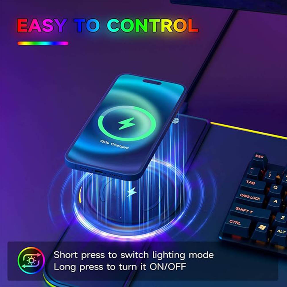 RGB-Mauspad mit kabellosem Lad – Mouse Charging Pad Bewertung und Preis
