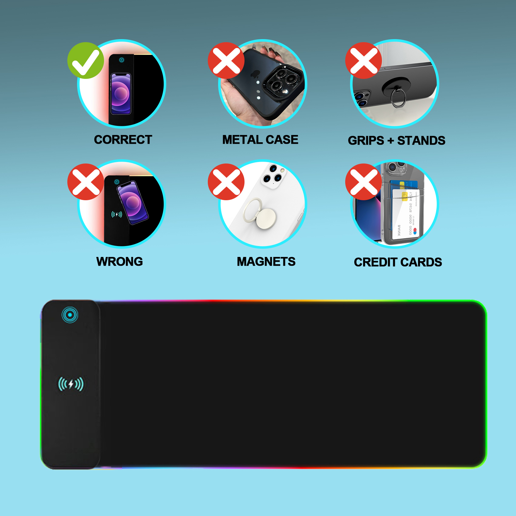 Kabelloses Laden, RGB-Gaming-M – Mouse Charging Pad Bewertung und Preis